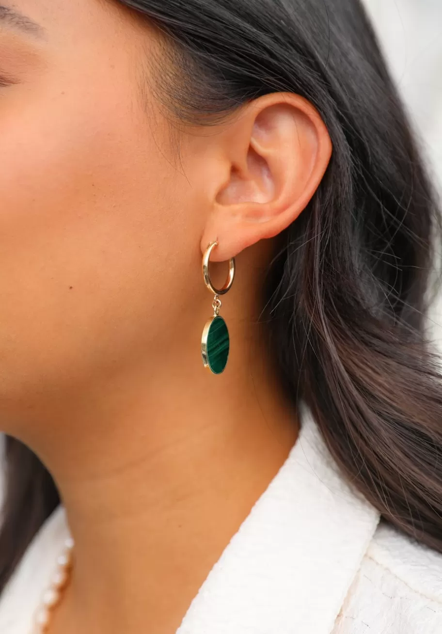 Malachite Fern Hoops