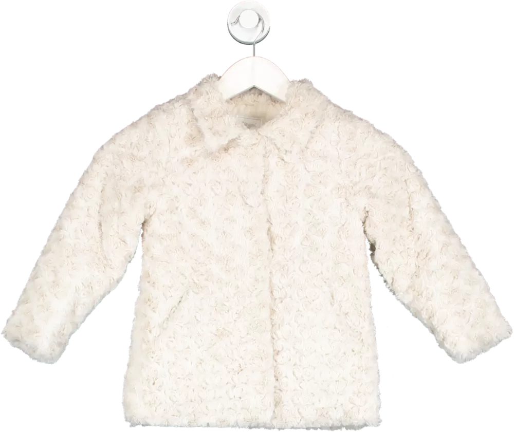 Mayoral Cream Faux Fur Coat 5 Years