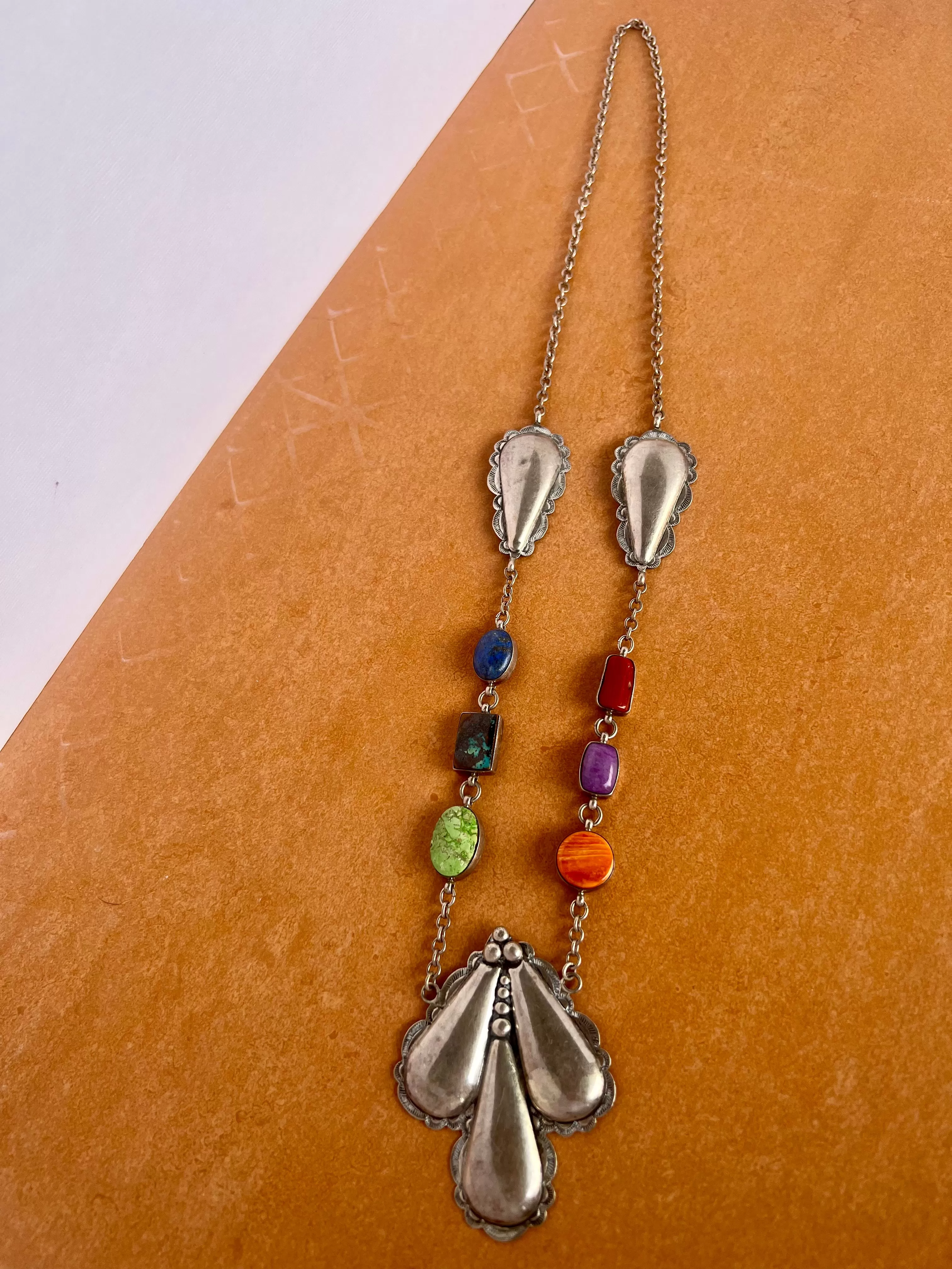 Multi Stone Navajo Necklace