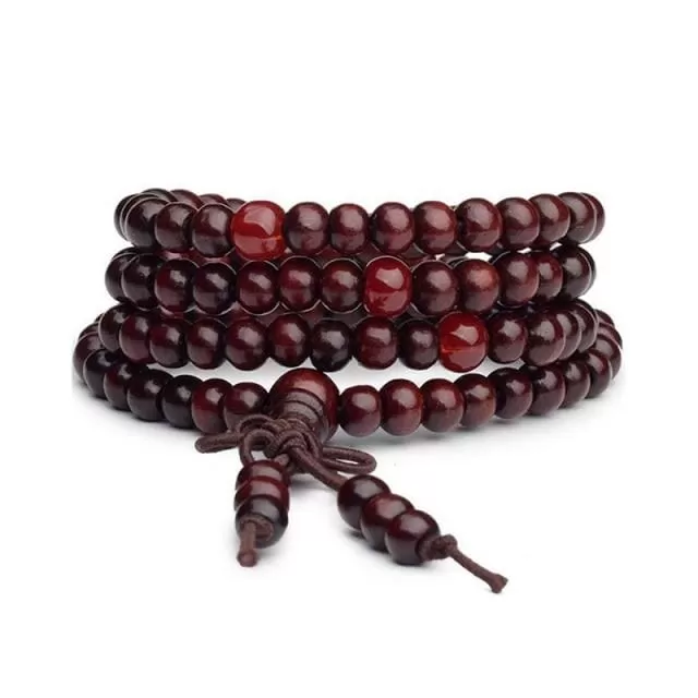 Natural Sandalwood Buddhist Meditation Bracelet