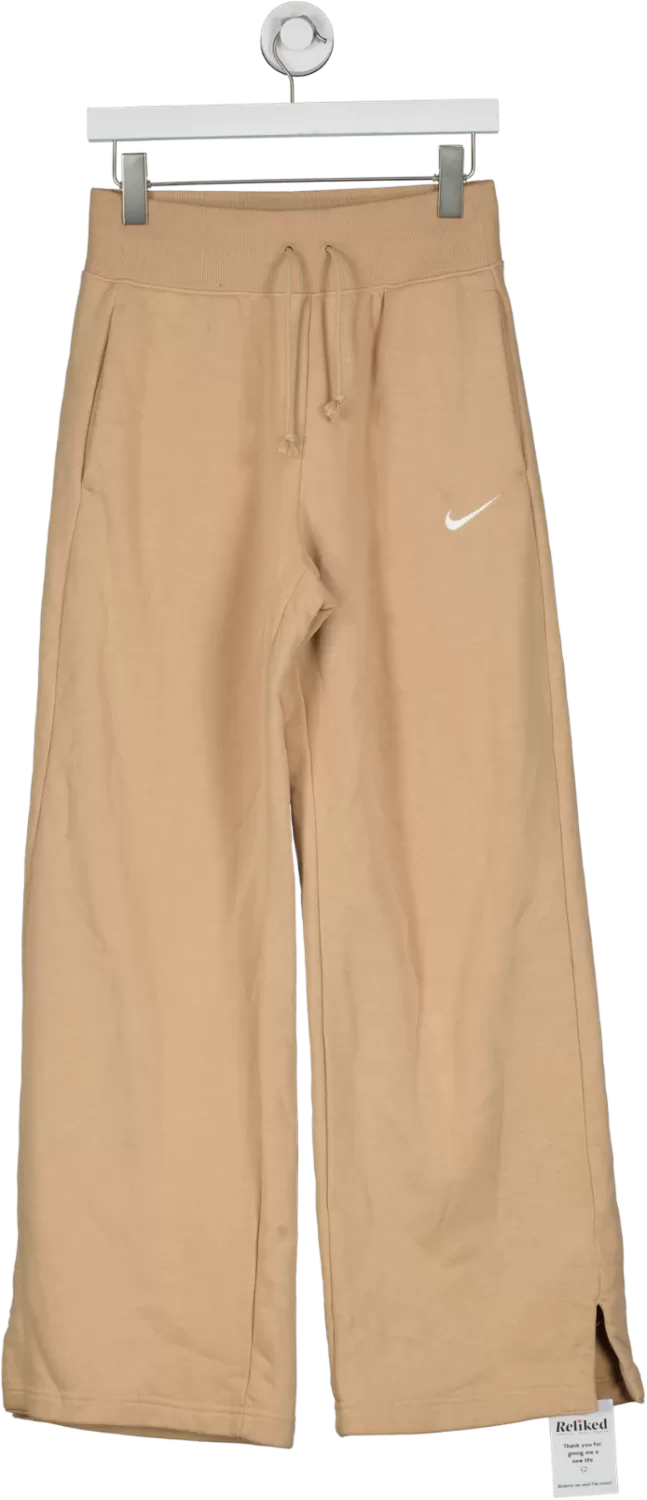 Nike Brown High Rise Wide Leg Joggers UK S