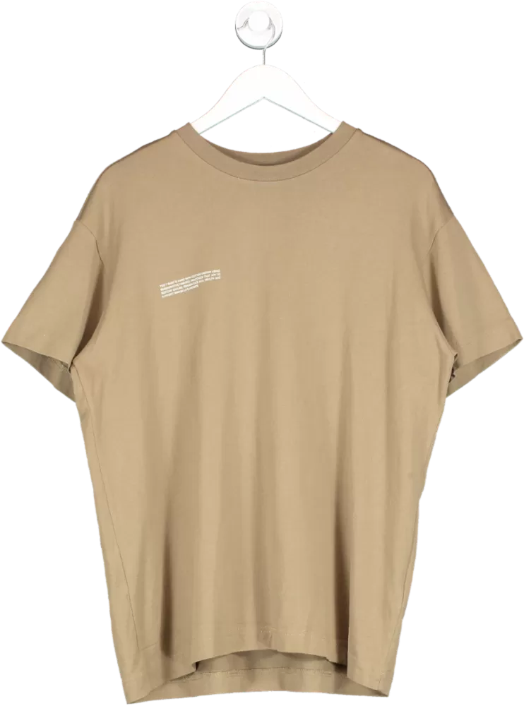 PANGAIA Brown Midweight T Shirt UK M