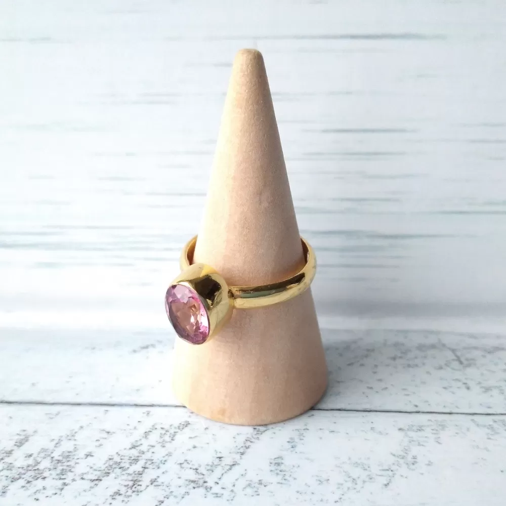 Pink Topaz Maxi Ring