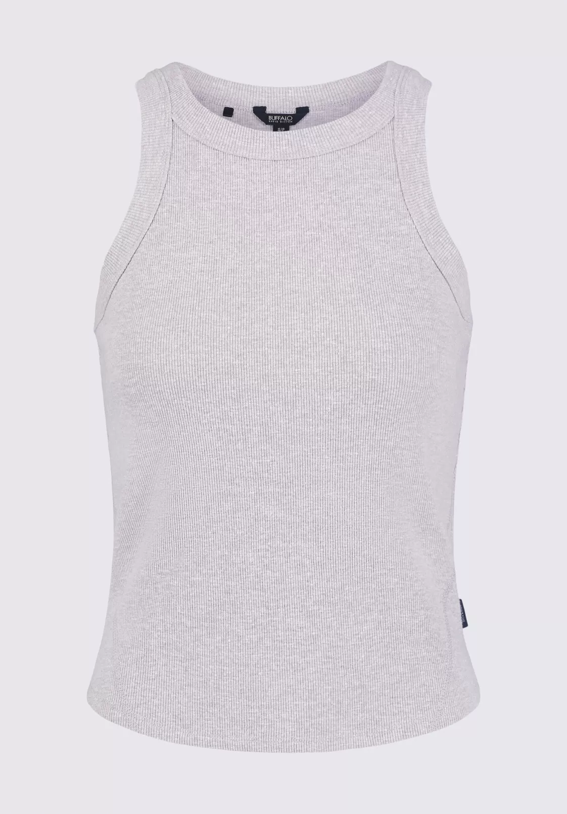 Regine Women's Ribbed Tank Top, Heather Grey - KT0141S