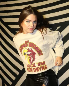 Rolling Stones Rock 'Em Sun Devils Sand Thrifted Sweatshirt