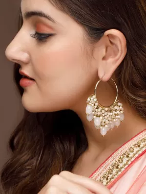 Rubans 22k Gold-Plated Handcrafted Gold Chandbali Earrings