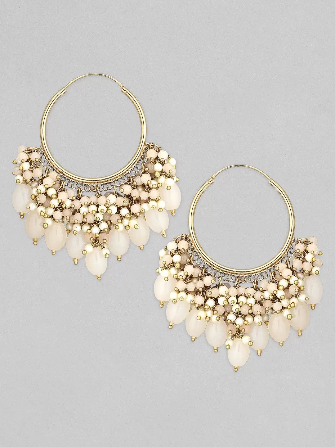 Rubans 22k Gold-Plated Handcrafted Gold Chandbali Earrings