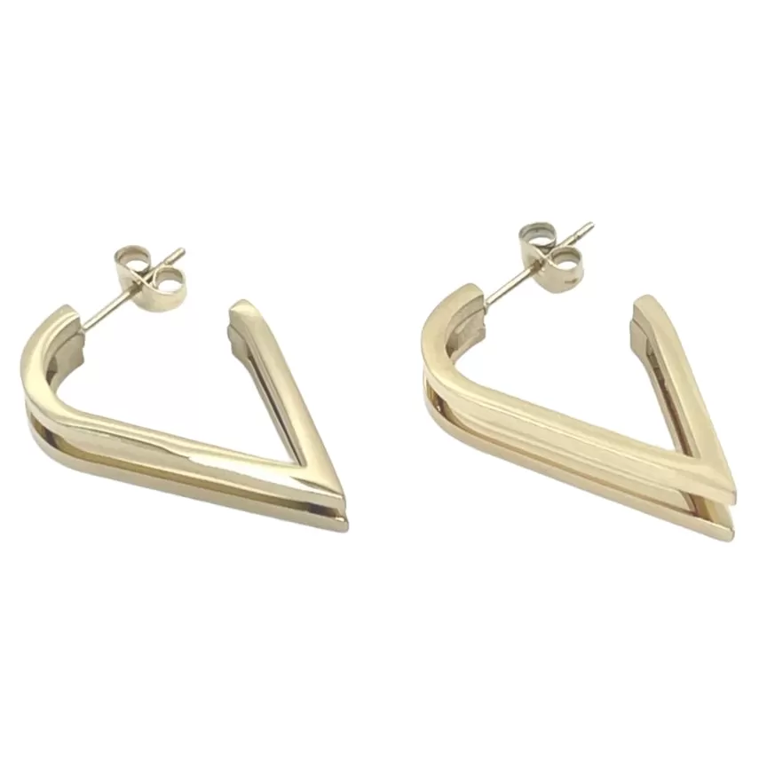 Sasha gold hoop stud earrings