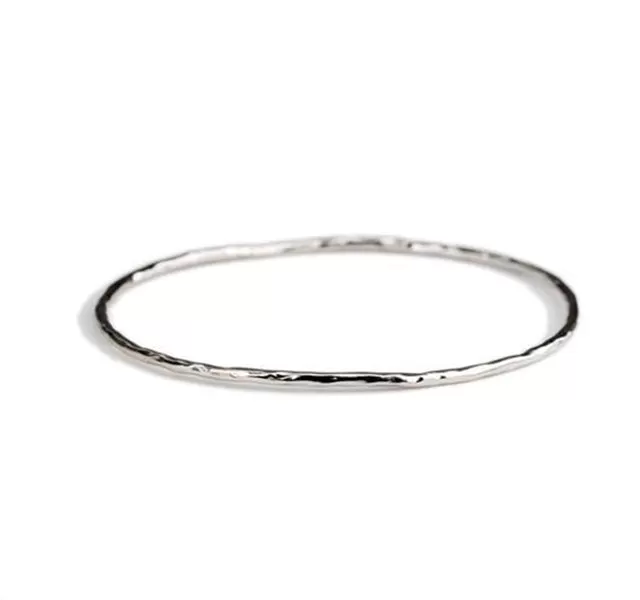 Silver Hammered Bangle