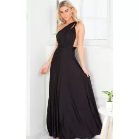 Sleeveless Boho Maxi Dress Top - Black