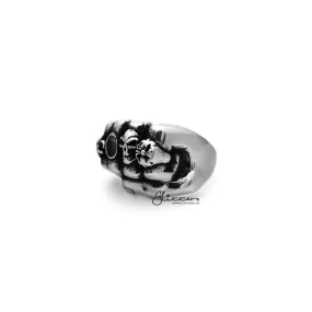 Stainless Steel Antiqued Fist Casting Men's Rings