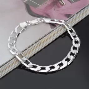 Sterling Sideways Silver Bracelet