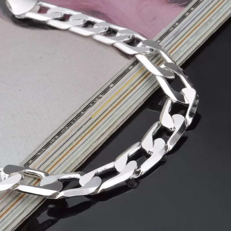 Sterling Sideways Silver Bracelet