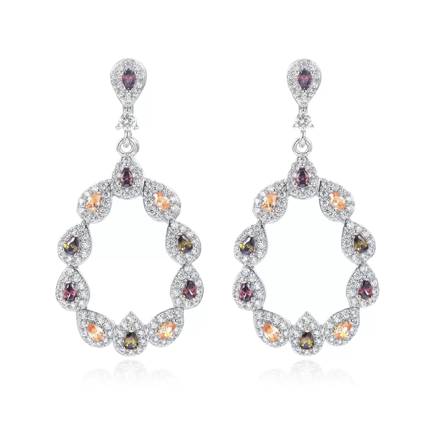 Stunning Fashion Colorful Crystal Drop Flash Earrings