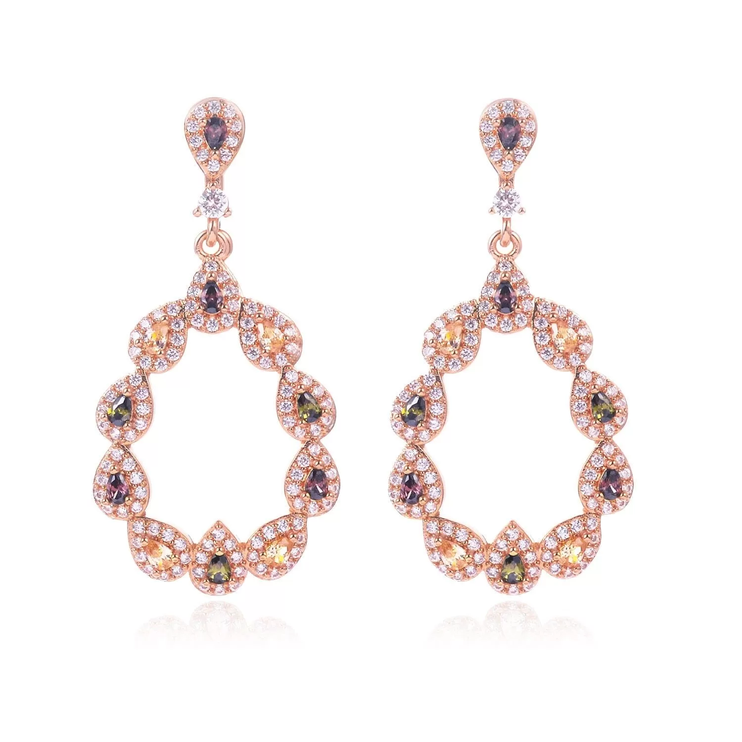 Stunning Fashion Colorful Crystal Drop Flash Earrings