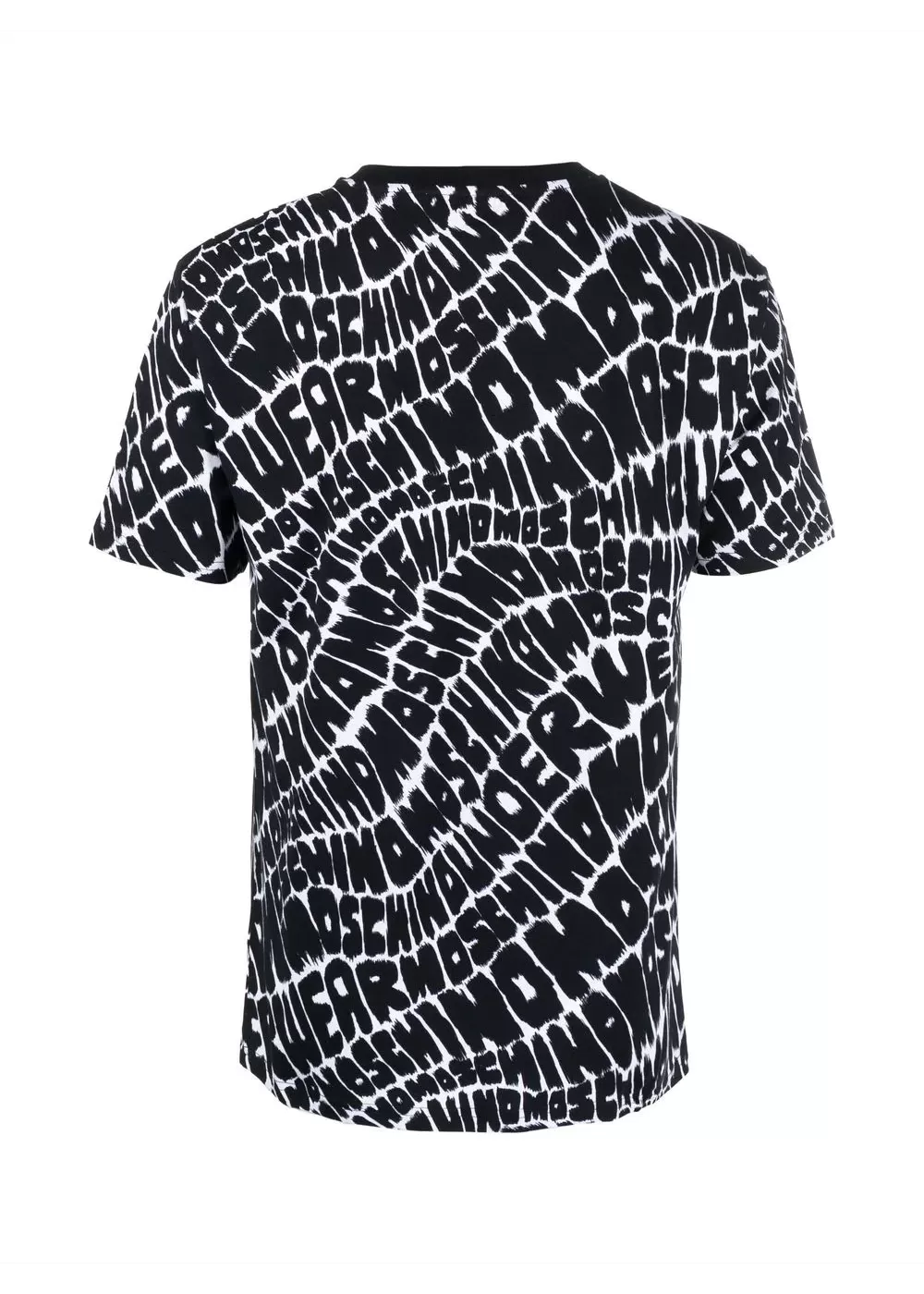 T-shirt Moschino noir et blanc all-over