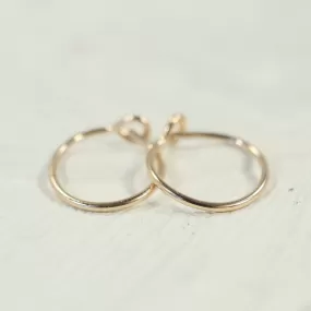 Tiny Hoop Earring Plain - Choose Your Diameter, Gauge, Metal, Hoops For Men & Women