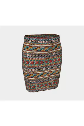 Tribal Fitted Skirt