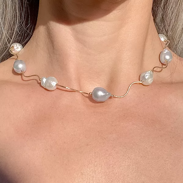 Vintage Baroque Pearl Necklace