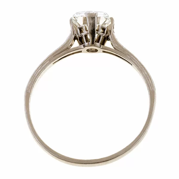 Vintage Engagement Ring, Cushion 1.14ct.