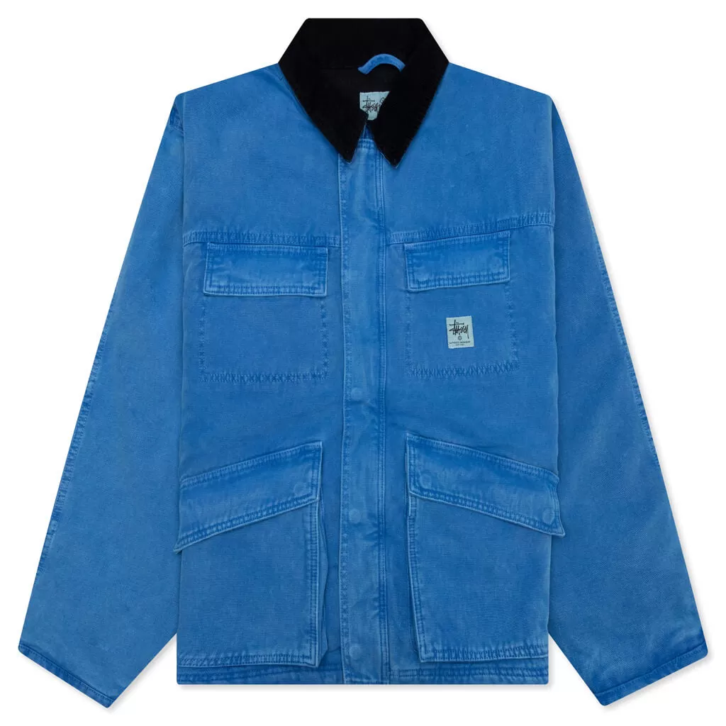 Washed Canvas Shop Jacket - Blue