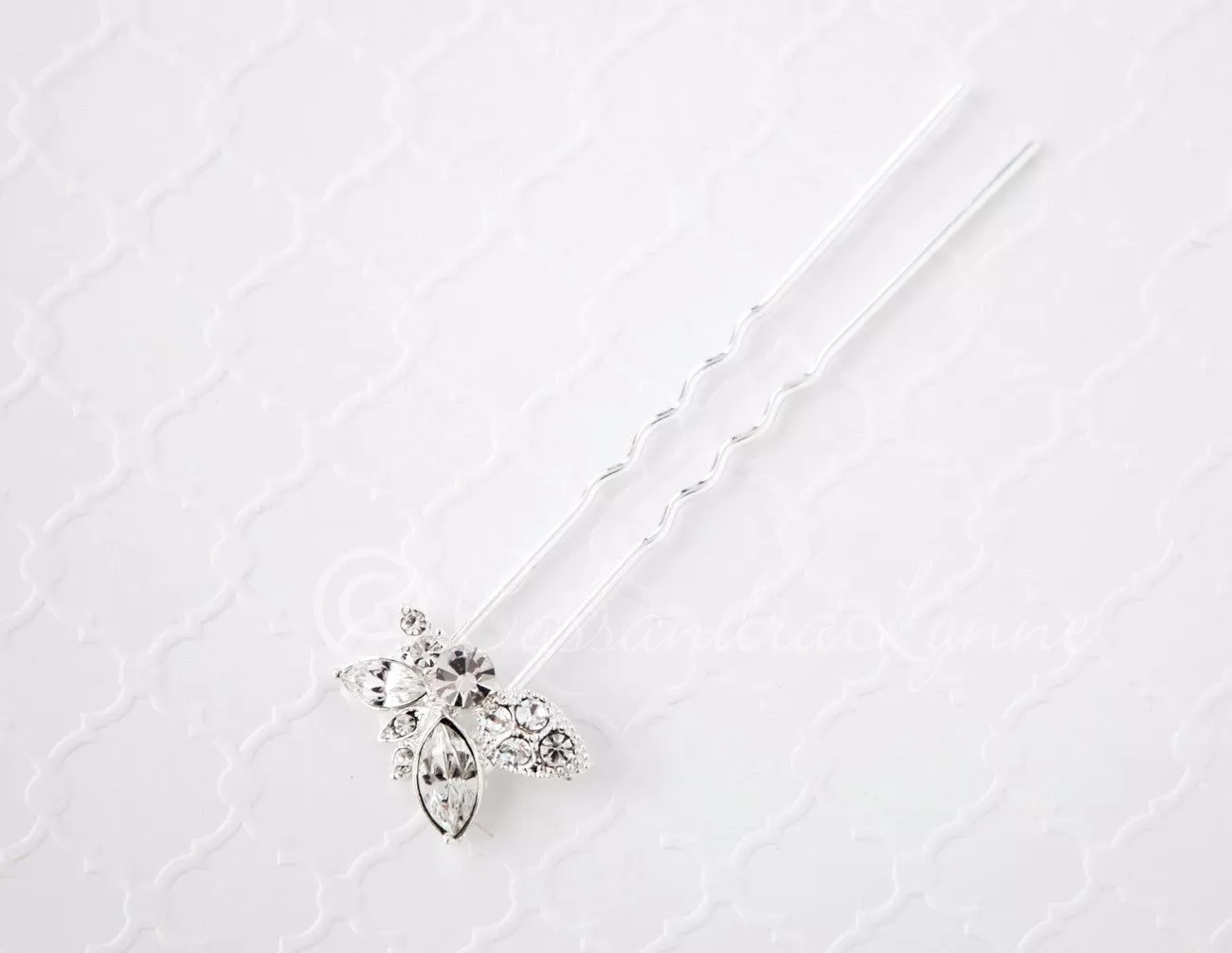 Wedding Hair Pin with Elegant Marquise Jewels