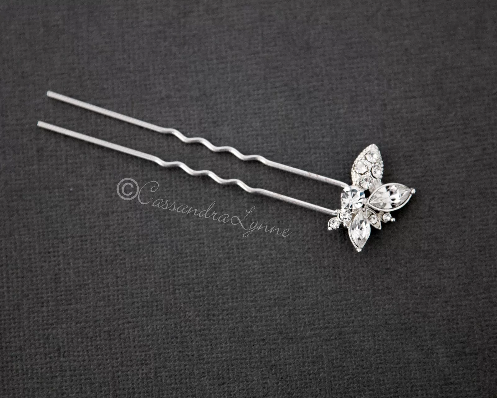 Wedding Hair Pin with Elegant Marquise Jewels