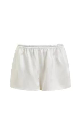 White Lotus organic peace silk shorts Ivory